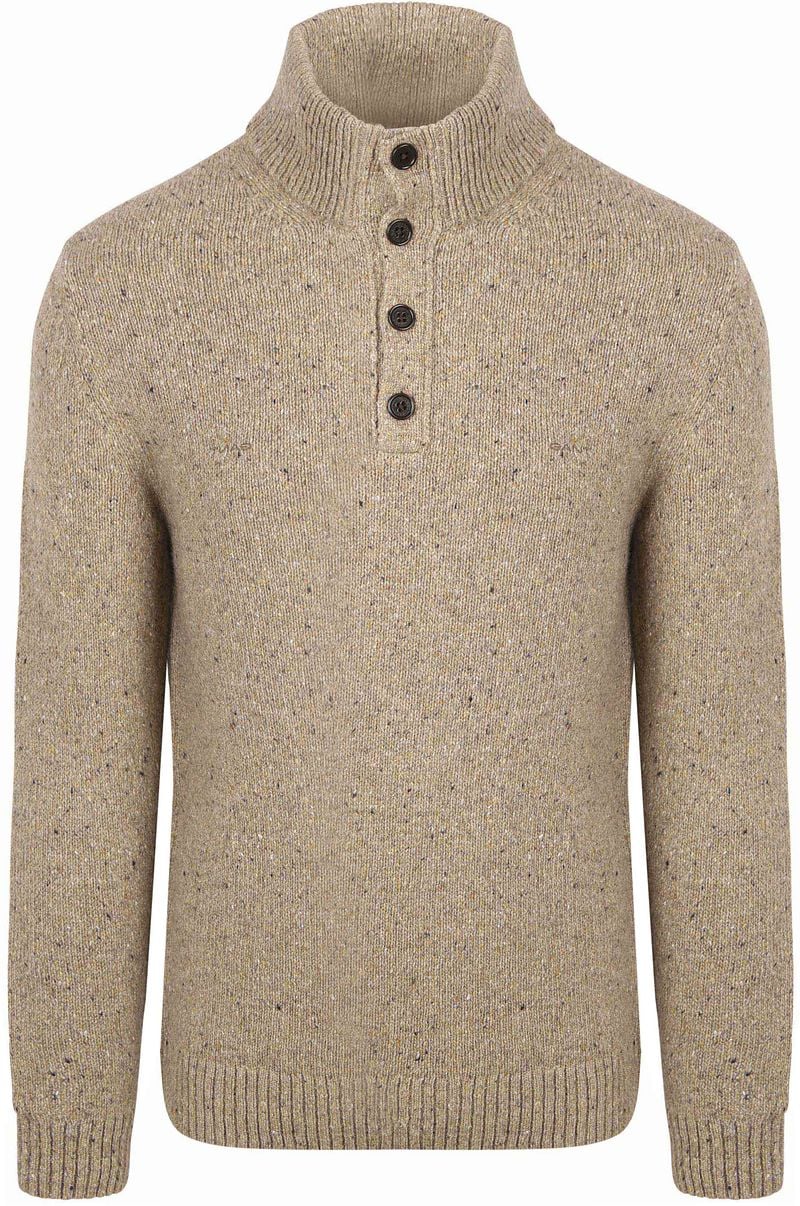 Gant Mocker Pullover Wool Blend Sand - Größe XXL von Gant