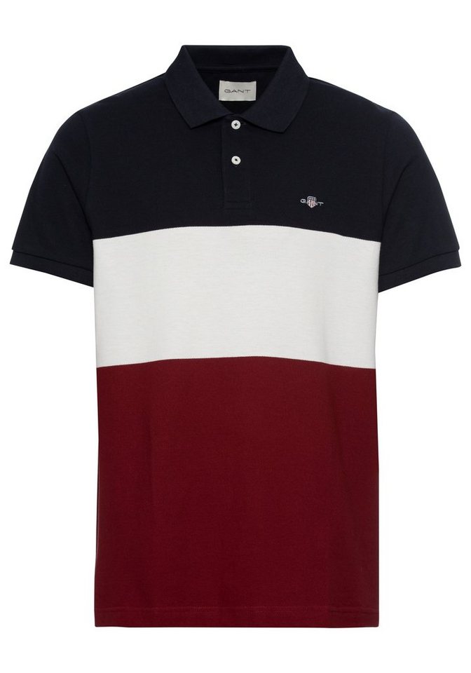 Gant Poloshirt BLOCK STRIPE KA RUGGER dreiteiliger Farbmix für modernen Look von Gant