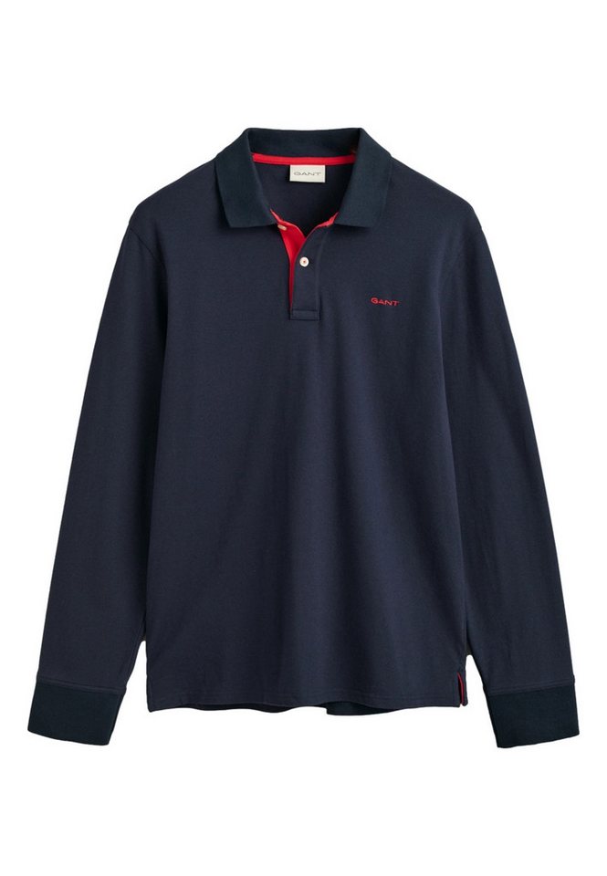 Gant Poloshirt Poloshirt REG CONTRAST Langarmshirt mit Polokragen (1-tlg., 1) von Gant