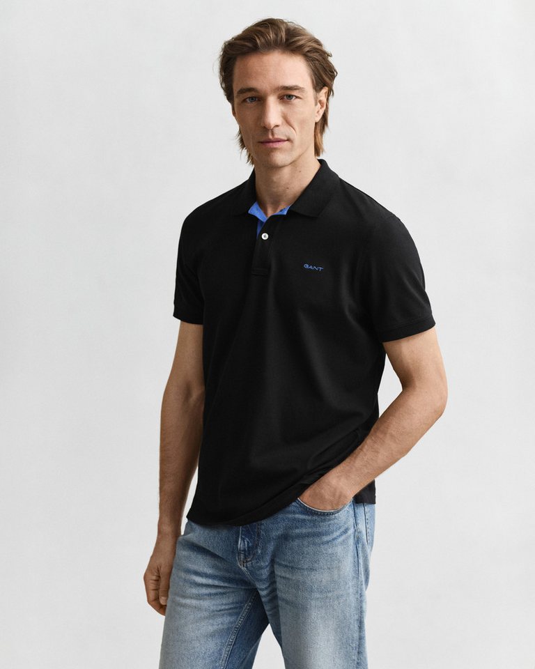 Gant Poloshirt REG CONTRAST PIQUE SS RUGGER mit kontrastfarbenen Einsätzen von Gant