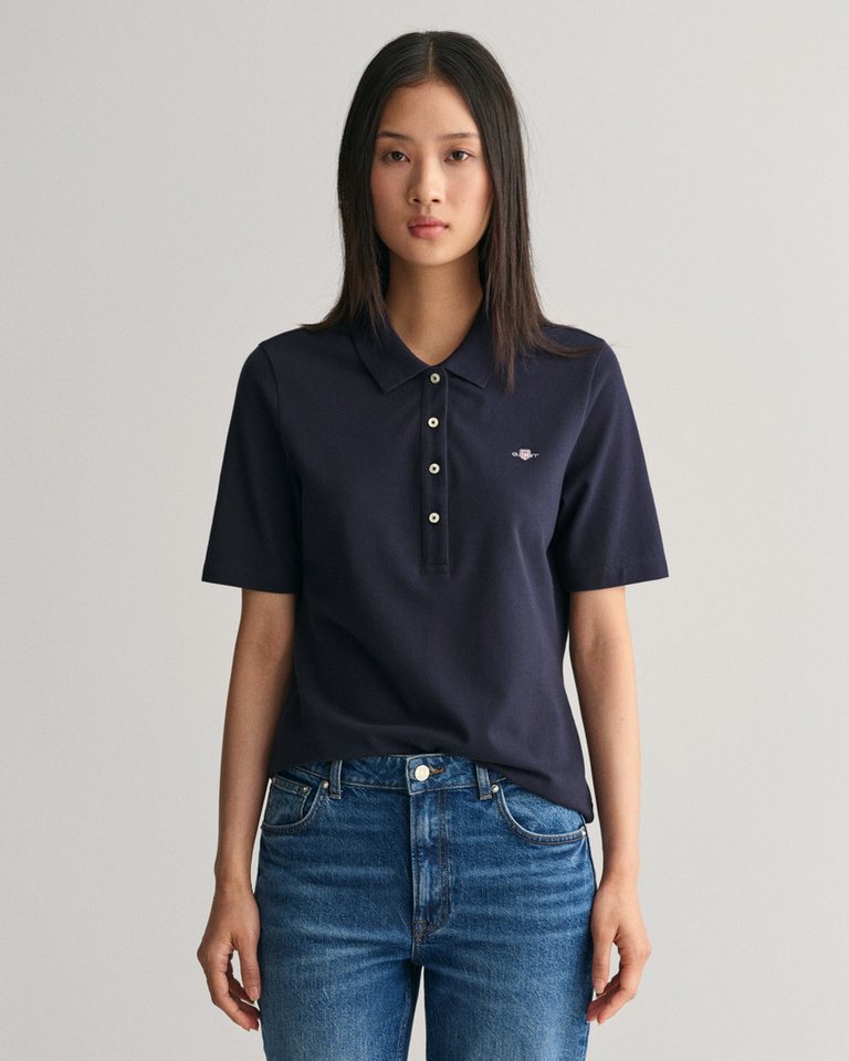 Gant Poloshirt SLIM SHIELD KA PIQUE POLO mit grafischer Logostickerei auf der Brust von Gant