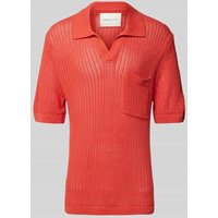 Gant Poloshirt aus Leinen-Mix in unifarbenem Design in Orange, Größe XXXL von Gant