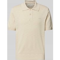 Gant Poloshirt in unifarbenem Design in Sand, Größe 4XL von Gant
