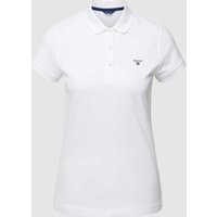 Gant Poloshirt mit Label-Stitching Modell 'BASIC POLO' in Weiss, Größe XL von Gant