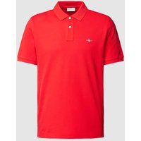 Gant Regular Fit Poloshirt mit Label-Stitching Modell 'SHIELD' in Rot, Größe XL von Gant