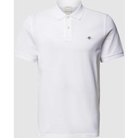 Gant Poloshirt mit Label-Stitching Modell 'SHIELD' in Weiss, Größe XL von Gant