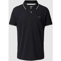 Gant Poloshirt mit Label-Stitching Modell 'TIPPING' in Black, Größe XXXL von Gant