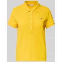 Gant Poloshirt mit Label-Stitching in Gelb, Größe XL von Gant