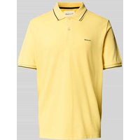 Gant Poloshirt mit Label-Stitching in Gelb, Größe XXL von Gant