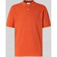 Gant Poloshirt mit Label-Stitching in Orange, Größe M von Gant