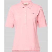 Gant Poloshirt mit Label-Stitching in Pink, Größe M von Gant