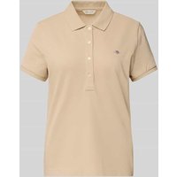 Gant Poloshirt mit Label-Stitching in Sand, Größe XXL von Gant
