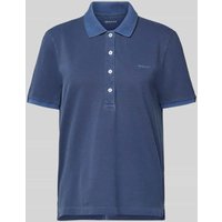 Gant Poloshirt mit kurzer Knopfleiste in Marine, Größe XXL von Gant