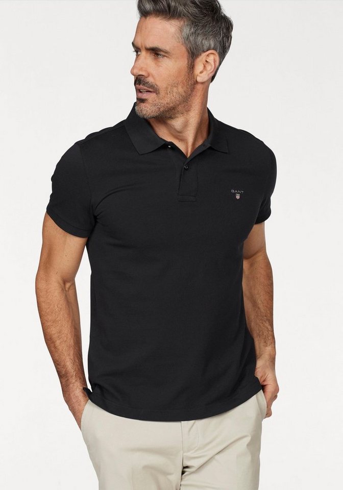 Gant Poloshirt ORIGINAL PIQUE SS RUGGER mit Flachstrickkragen von Gant