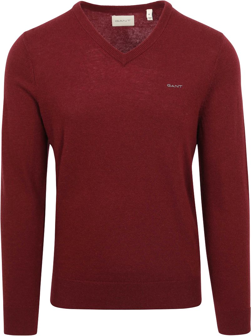 Gant Pullover Lambswool Bordeauxrot - Größe 3XL von Gant