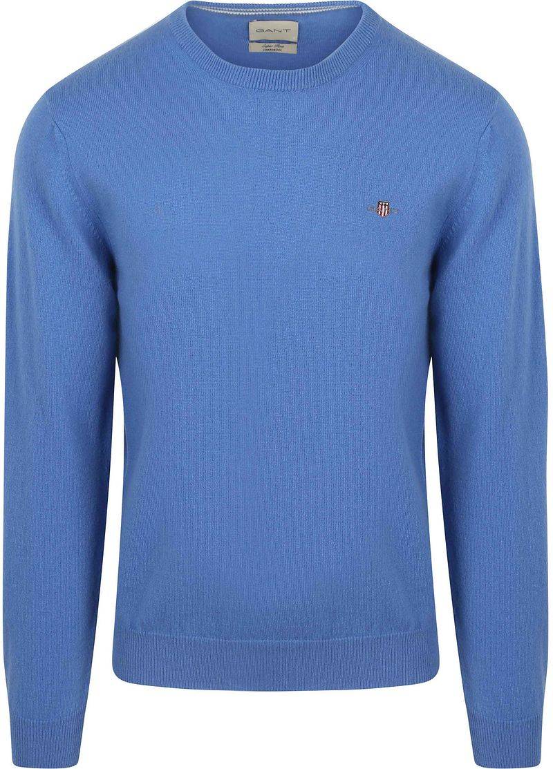 Gant Pullover Lammwolle Mid Blau - Größe XXL von Gant