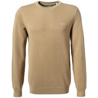 Gant Herren Pullover beige Baumwolle unifarben von Gant