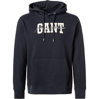 Gant Herren Hoodie blau Baumwolle unifarben von Gant