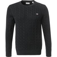 Gant Herren Pullover schwarz Baumwolle unifarben von Gant