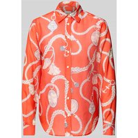 Gant Regular Fit Bluse aus Baumwoll-Seiden-Mix in Koralle, Größe 40 von Gant