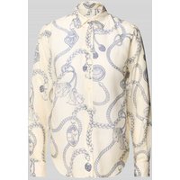 Gant Regular Fit Bluse aus Baumwoll-Seiden-Mix in Offwhite, Größe 34 von Gant