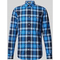 Gant Regular Fit Freizeithemd mit Label-Stitching in Royal, Größe L von Gant