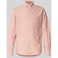 Gant Regular Fit Freizeithemd mit Motiv-Stitching in Orange, Größe XXL Gant Regular Fit Freizeithemd mit Motiv-Stitching in Orange, Größe XXL von Gant