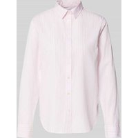 Gant Regular Fit Hemdbluse aus reiner Baumwolle mit Logo-Stitching in Hellrosa, Größe 38 von Gant