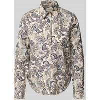 Gant Regular Fit Hemdbluse mit Allover-Paisley-Print Modell 'Voile' in Marine, Größe 40 von Gant