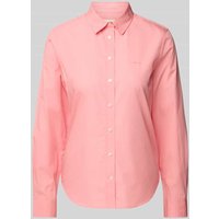Gant Regular Fit Hemdbluse mit Label-Stitching in Pink, Größe 34 von Gant