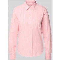 Gant Regular Fit Hemdbluse mit Label-Stitching in Pink, Größe 36 von Gant