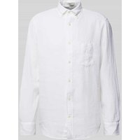 Gant Regular Fit Leinenhemd mit Brusttasche in Weiss, Größe L von Gant