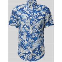 Gant Regular Fit Leinenhemd mit Button-Down-Kragen in Royal, Größe M von Gant