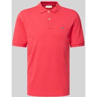 Gant Regular Fit Poloshirt mit Label-Stitching in Hellrot, Größe XXL von Gant