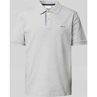 Gant Regular Fit Poloshirt mit Label-Stitching in Mittelgrau Melange, Größe XXL Gant Regular Fit Poloshirt mit Label-Stitching in Mittelgrau Melange, Größe XXL von Gant