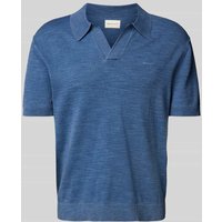 Gant Regular Fit Poloshirt mit Label-Stitching in Royal, Größe M von Gant