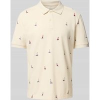 Gant Regular Fit Poloshirt mit Motiv-Stitching in Offwhite, Größe XXL von Gant
