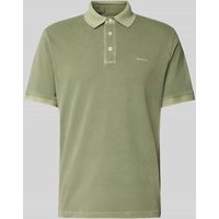 Gant Regular Fit Poloshirt mit Label-Stitching Modell 'SUNFADED' in Schilf, Größe XL von Gant