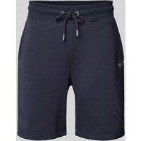 Gant Regular Fit Shorts mit elastischem Bund in Marine, Größe S von Gant