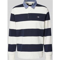 Gant Regular Fit Sweatshirt mit Label-Stitching Modell 'CHAMBRAY' in Offwhite, Größe S von Gant