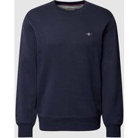 Gant Regular Fit Sweatshirt mit Label-Stitching Modell 'SHIELD' in Marine, Größe XXXL von Gant