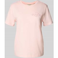 Gant Regular Fit T-Shirt aus reiner Baumwolle mit Logo-Patch in Rosa, Größe XXL von Gant