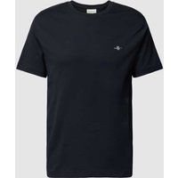 Gant Regular Fit T-Shirt mit Label-Stitching Modell 'SHIELD' in Black, Größe XXXL von Gant