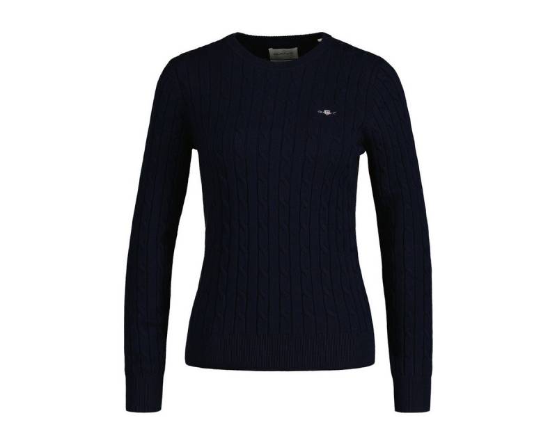 Gant Rundhalspullover 4800100 Damen Rundhalspullover aus Stretch Baumwolle von Gant