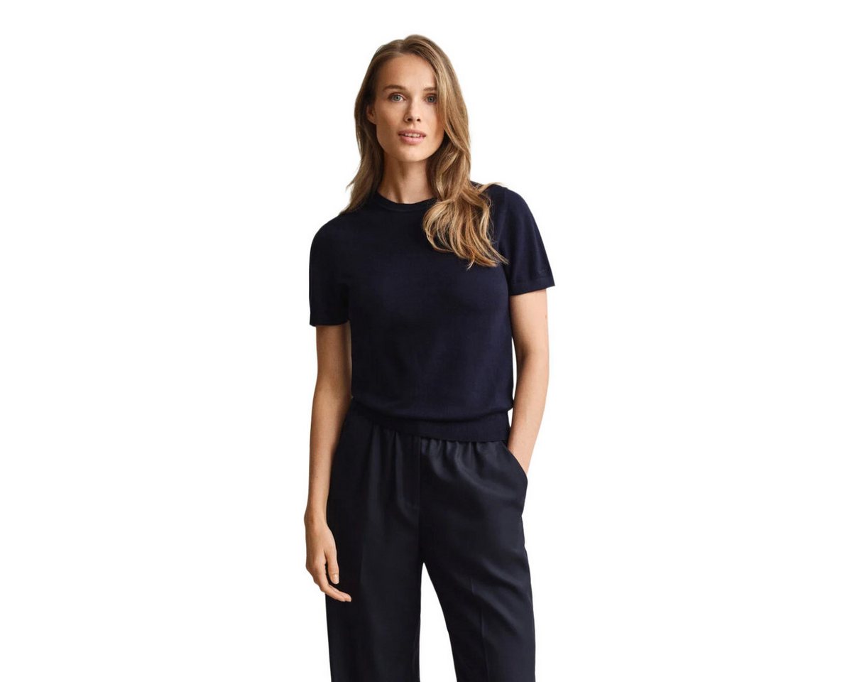 Gant Rundhalspullover 4805463 Damen Baumwollpullover mit Rundhalsausschnitt und Rippdetails von Gant