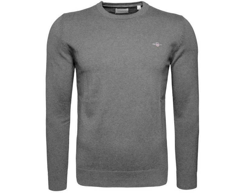 Gant Rundhalspullover Classic Cotton C-Neck Herren Hoodie, Sweatshirt, Pulli, Strickpullover, Hoody von Gant