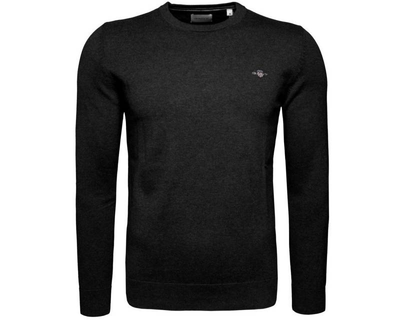 Gant Rundhalspullover Classic Cotton C-Neck Herren Hoodie, Sweatshirt, Pulli, Strickpullover, Hoody von Gant