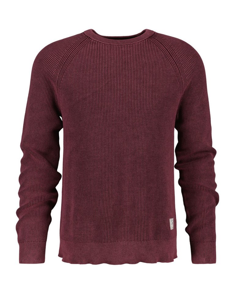Gant Rundhalspullover WASHED RIB C-NECK in verwaschener Optik von Gant