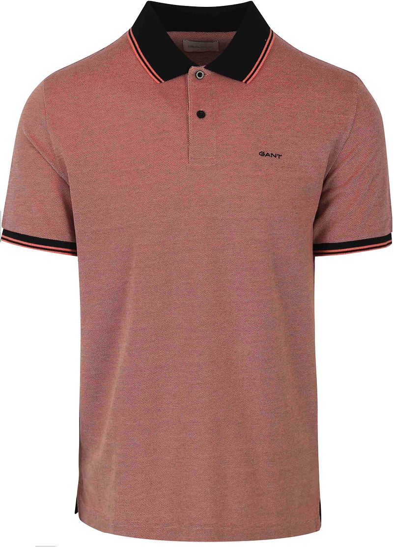 Gant Shield Oxford Piqué Poloshirt Rot - Größe M von Gant