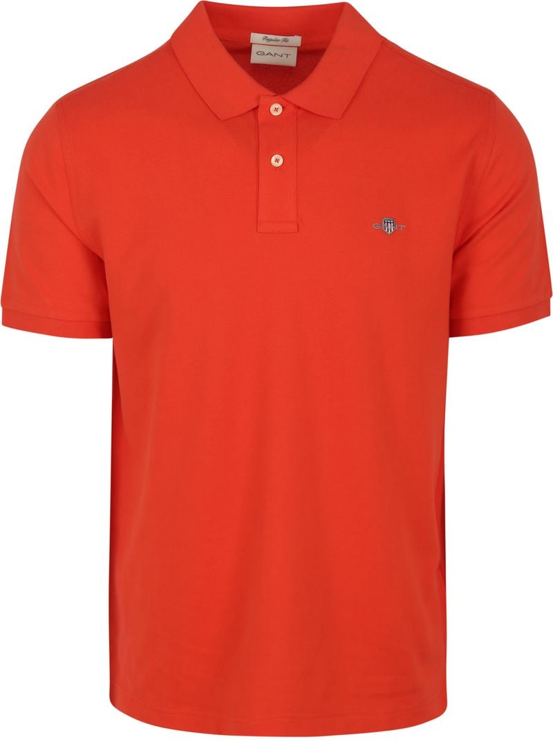 Gant Shield Piqué Poloshirt Rot - Größe XXL von Gant